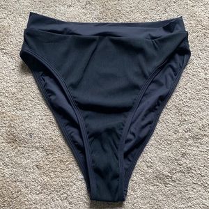 🌟NEW LSpace high waist ribbed bikini bottom black large